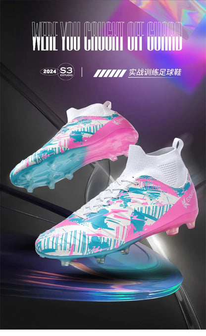 Chaussures de football haut de gamme Double Star pour homme, modèle AG Long Stud, authentiques. Chaussures de match et d'entraînement professionnelles pour adolescents et adultes