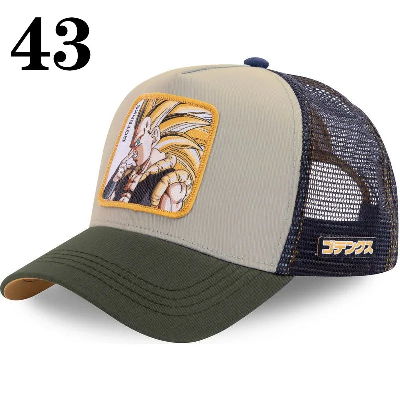 Dragon Ball DRAGONBALL Mesh Cap Cartoon Mesh Cap Men And Women Baseball Cap Fashion Patch Trucker Cap