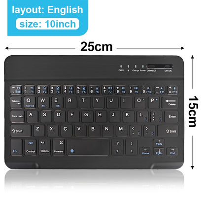 Mini teclado Bluetooth RGB inalámbrico de 10 inch con retroiluminación, panel táctil y compatibilidad con IOS, Android, Windows e iPad