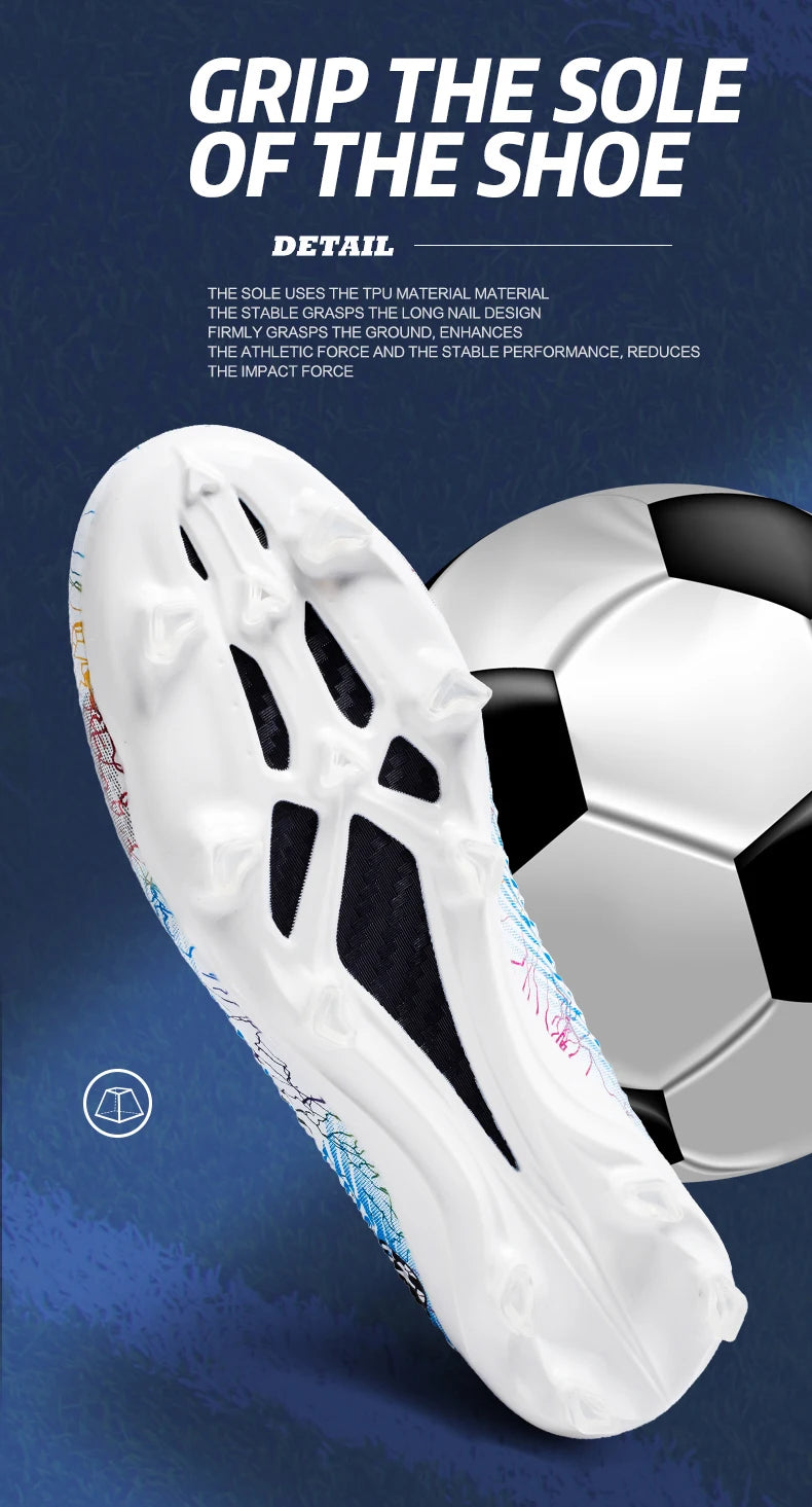 Chaussures de football pour hommes, chaussures de foot pour enfants, crampons de football professionnels pour femmes, chaussures antidérapantes TF/FG, chaussures de sport d'extérieur pour le football