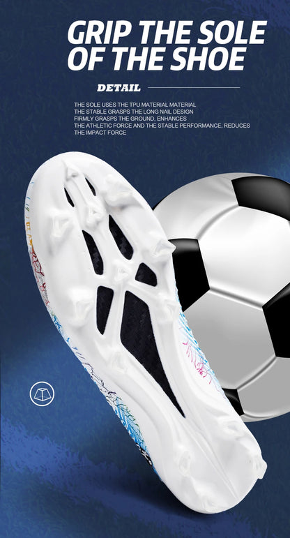 Chaussures de football pour hommes, chaussures de foot pour enfants, crampons de football professionnels pour femmes, chaussures antidérapantes TF/FG, chaussures de sport d'extérieur pour le football