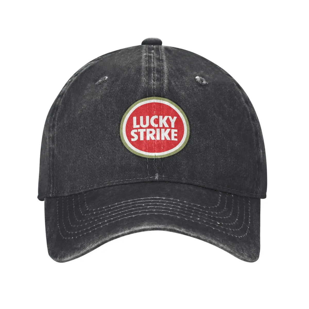 Lucky Strike Buchstaben Troye Sivan Musik Sport Retro Cowboy Washed Baseballkappen Herren Denim Street Tide Hut Wandern Herren Dad Cap