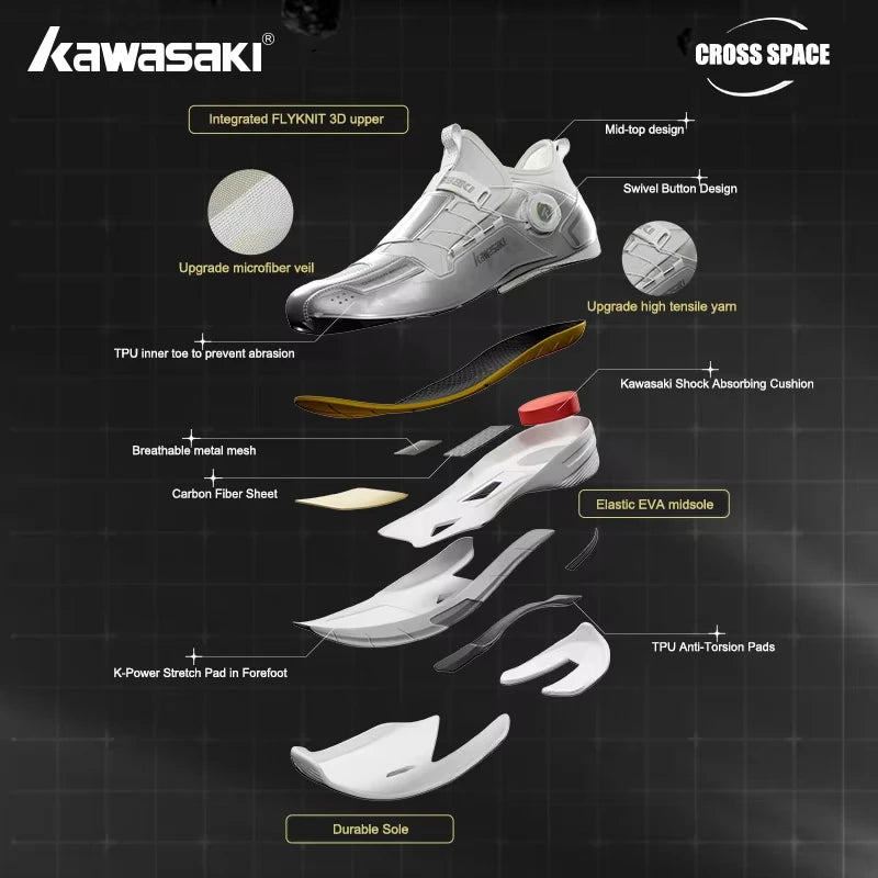 Kawasaki King Series 2.0 Professionelle Badmintonschuhe für Damen und Herren, verdrehsicher, Sportschuhe, Original-Tennisschuhe für Herren, Sneaker A3311