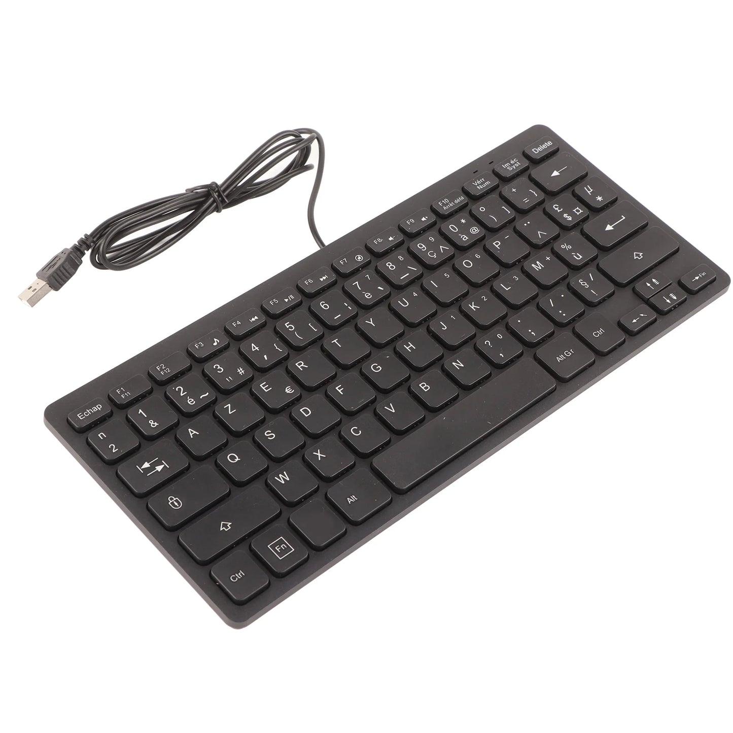 Tastiera meccanica cablata USB 78 tasti russo francese tedesco, design ergonomico, ultrafine, mini e resistente, per PC e laptop