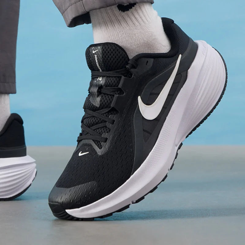 Chaussures de course et d'entraînement Nike Downshifter 14 pour homme, noires et blanches, IB1895-002