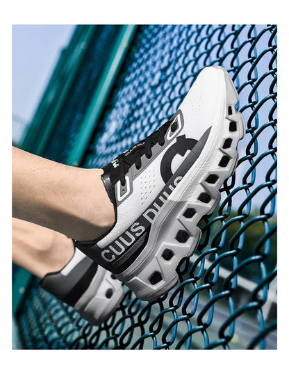 Men's Running Shoes Off-Road Cushioning Jogging Non-Slip Breathable Mesh Luxury Outdoor Couple Trainer Race Sneakers