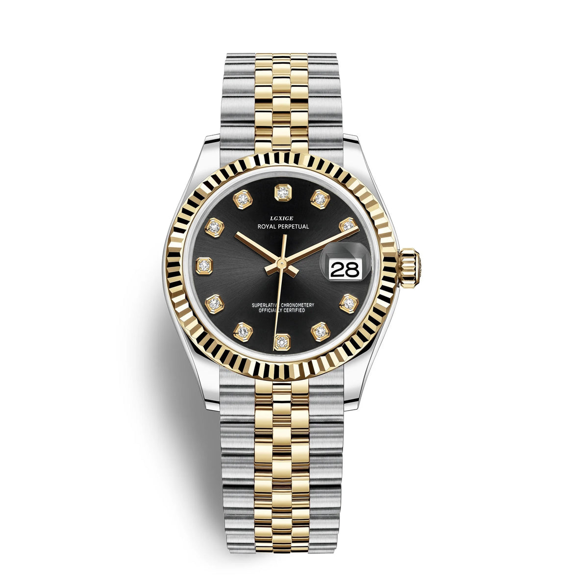 LGXIGE Quartz Elegant Dress Wristwatch Luxury Stainless Steel Waterproof Watch For Women Date Display Original Woman Wrist Watch
