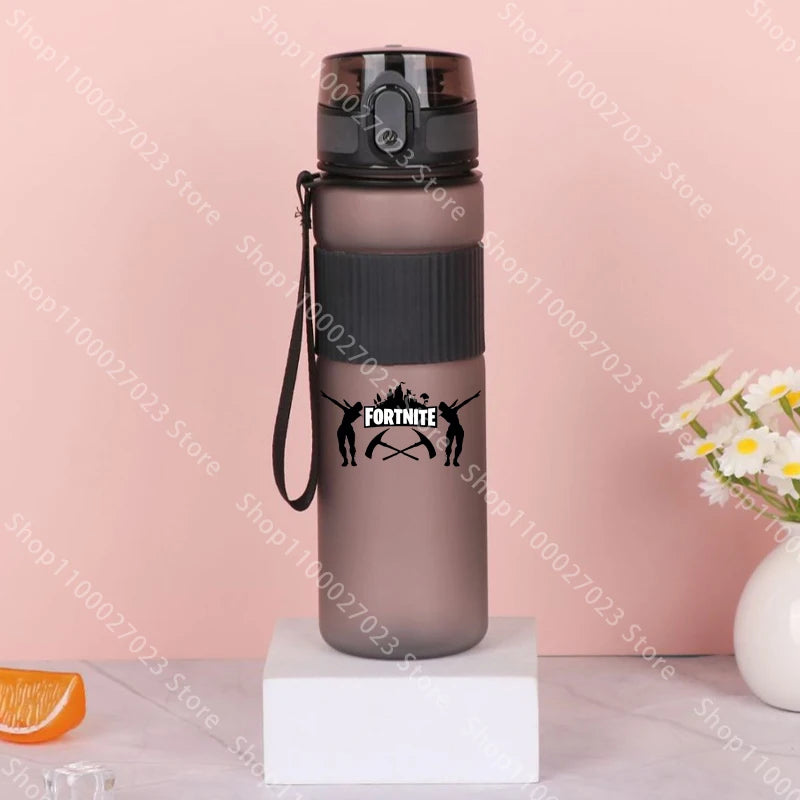 550ML Cartoon Fortnites Adult Sport Water Bottle Motivational Leak Proof Portable Reusable Plastic Cups Large Capacity Water Cup