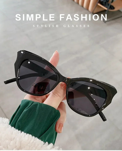 Módní sluneční brýle Cat Eye pro ženy, vintage sluneční brýle, dámské brýle s rámem Cateye, zrcadlové, retro, luxusní, cestovní, s přechodem barev, Oculos De Sol