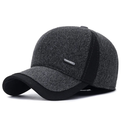 Casquette de sport imperméable, confortable et ajustable, avec oreillettes doublées, bonnet d'hiver léger pour un look décontracté