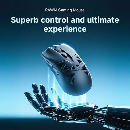 RAWM SL01C Wireless Lightweight Gaming Bluetooth Mouse Tri-Mode E-sports Gamer Mini Hollow PAW3311 PC Laptop Office Accessories
