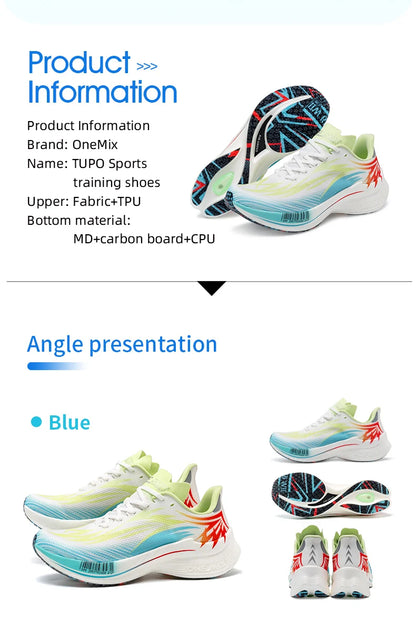 ONEMIX 2025 Carbon Plate Men Women Running Sports Shoes Breathable Cushioning Non-Slip PB Lightweight Rebound Sneakers