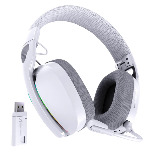 ATTACK SHARK L90 Casque de jeu pliable en trois modes, ultra léger, microphone antibruit amovible, RVB, son 7,1 canaux, 500 mAh