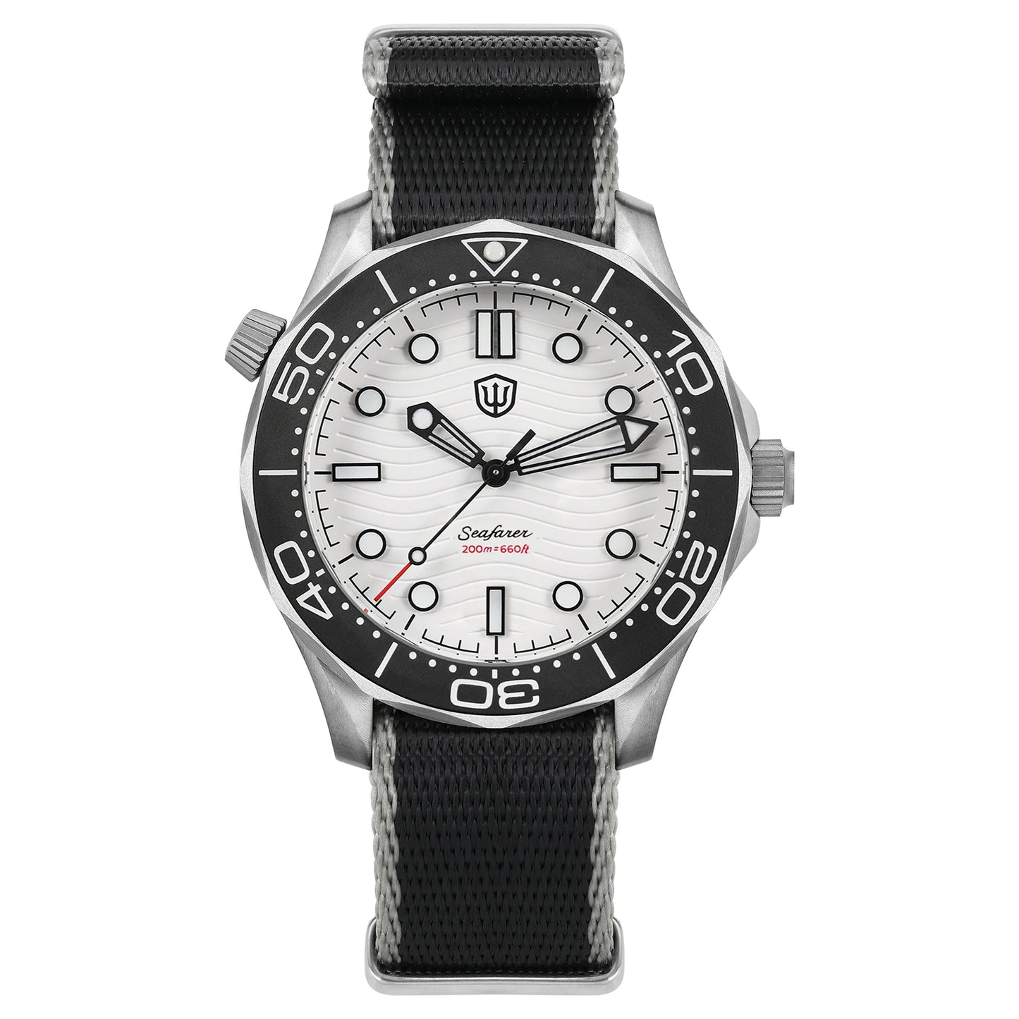 Watchdives 42mm Seafarer Grade 2 Titanium NTTD Dive Watch WD007Q V2 VH31 Sweep Second Quartz Movement Luminous Sapphire Watches