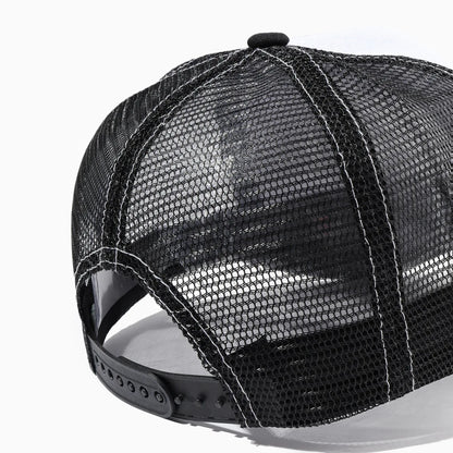 Elk Embroidery Duckbill Cap for Women, Sun Protection Wide Brim Baseball Cap, Adjustable Mesh Cap, Export Ready Stock Hat