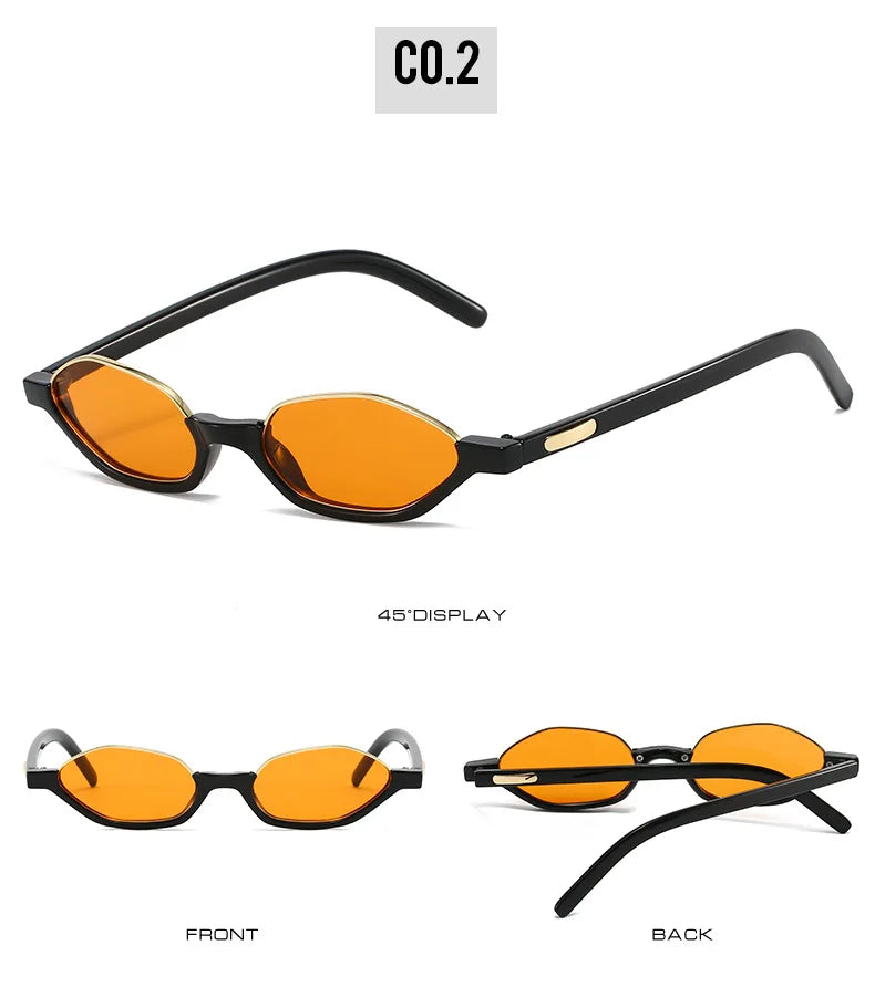 Dámské malé sluneční brýle Half Frame Designer ve stylu „cat eye“ s ochranou UV400 – značka