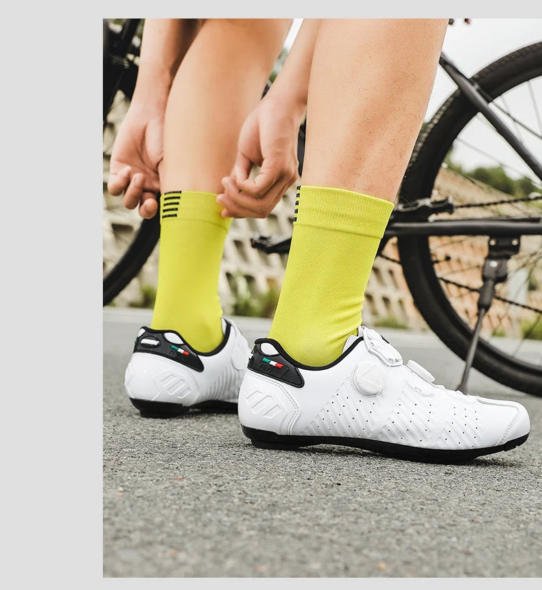 Highway bike cycling shoes, breathable and wear-resistant mountain bike cycling shoes, professional bike lock shoes Men or Women