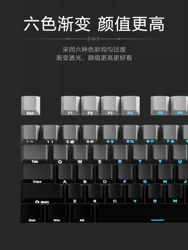 2025 Original Daylight PBT Translucent Keycaps Set – 136 OEM Side-Engraved Keycaps for 60/84/98/108 Mechanical Keyboards, MX Switch Compatible