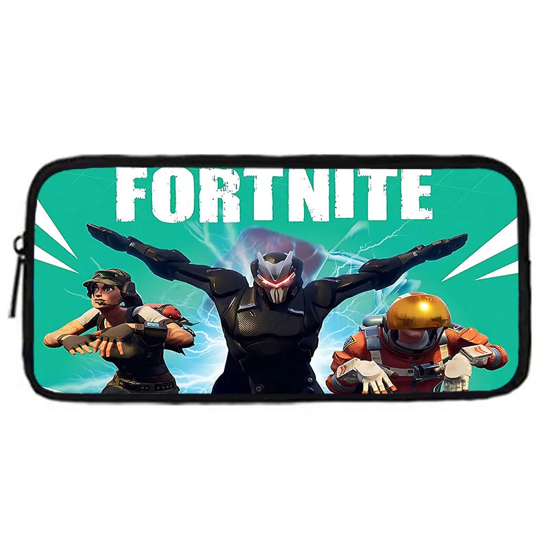 Mochila Escolar Infantil com Mala de Ombro e Estojos para Lápis, Malas Escolares com Design Hot Game-F-FortniteS para Rapazes e Raparigas, Melhor Presente