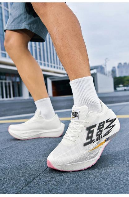 Heren Sport Carbon Board Specialiteit Ademend Lichtgewicht Dames Comfortabele Sportieve Antislip Sneakers Marathon Hardloopschoen