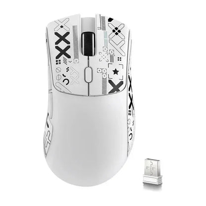 Ratón gaming inalámbrico Bluetooth Attack Shark R1 2.4G USB, 18K DPI, PAW3311, conectividad tri-modo, ligero 59g, para PC, portátil y Mac