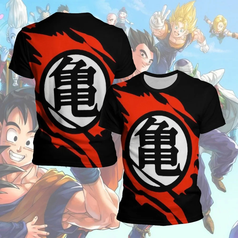 New Dragon Ball Z Goku Shenron 3D Print T-shirt Anime Japanese Graphic T-shirt Men Women Fashion Streetwear Hip Hop Kids Top
