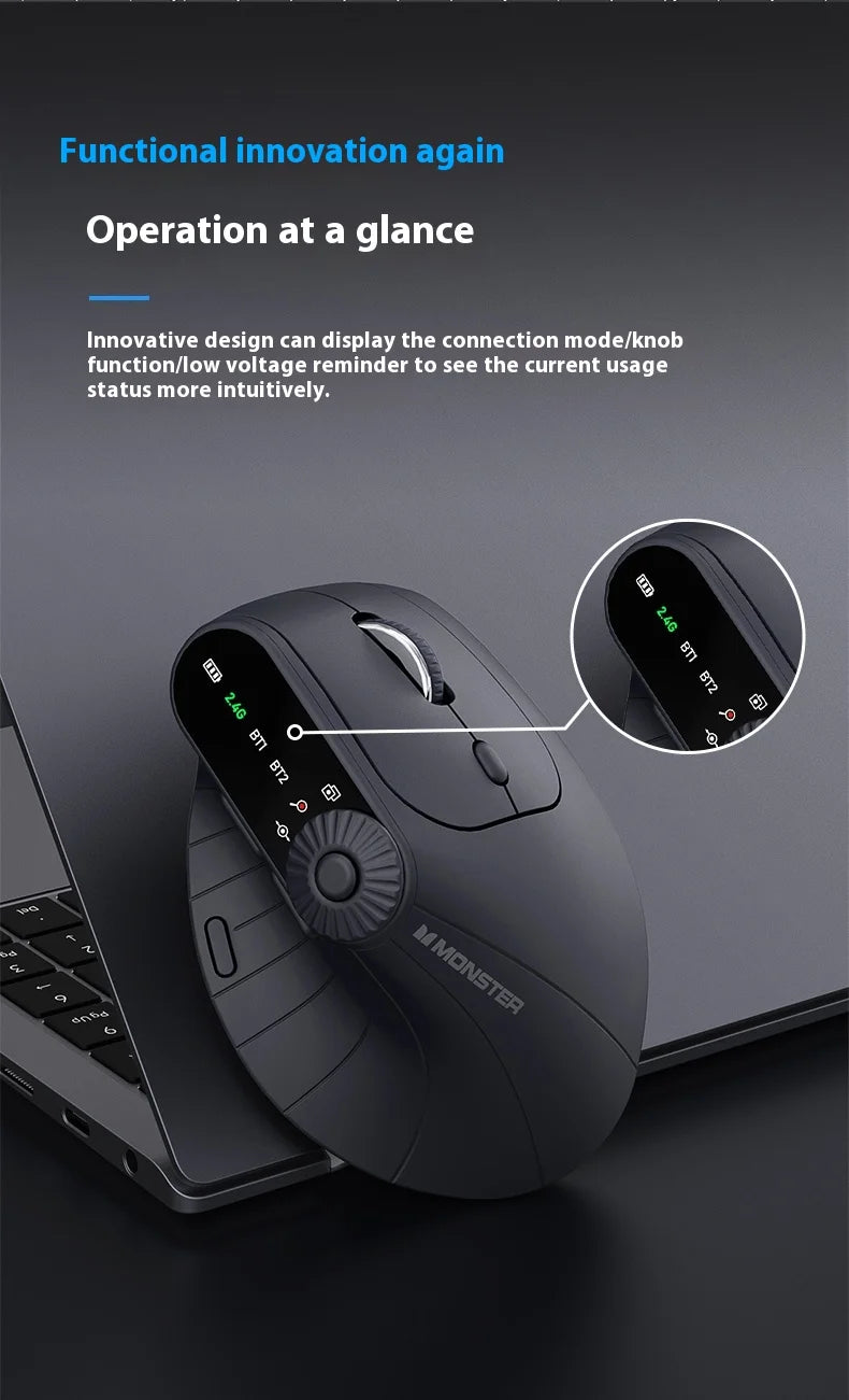 Monster M2 PRO MAX Gaming Mouse Rechargeable Dual Mode DPI Lightweight Custom & Comfortable Ergonomic Wireless Mouse Sensitive
