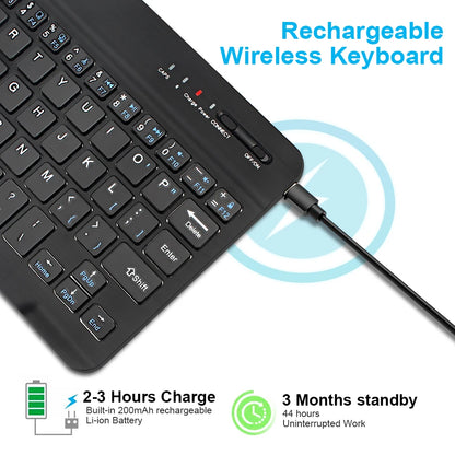 Mini teclado Bluetooth RGB inalámbrico de 10 inch con retroiluminación, panel táctil y compatibilidad con IOS, Android, Windows e iPad