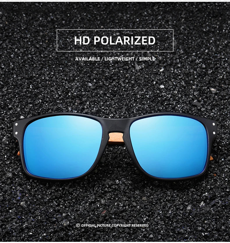 XSW Brand Design Bukové dřevo Ručně vyráběné sluneční brýle Pánské polarizované brýle Outdoorové sluneční brýle pro řízení Zesílený pant 5527