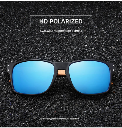 XSW Brand Design Bukové dřevo Ručně vyráběné sluneční brýle Pánské polarizované brýle Outdoorové sluneční brýle pro řízení Zesílený pant 5527