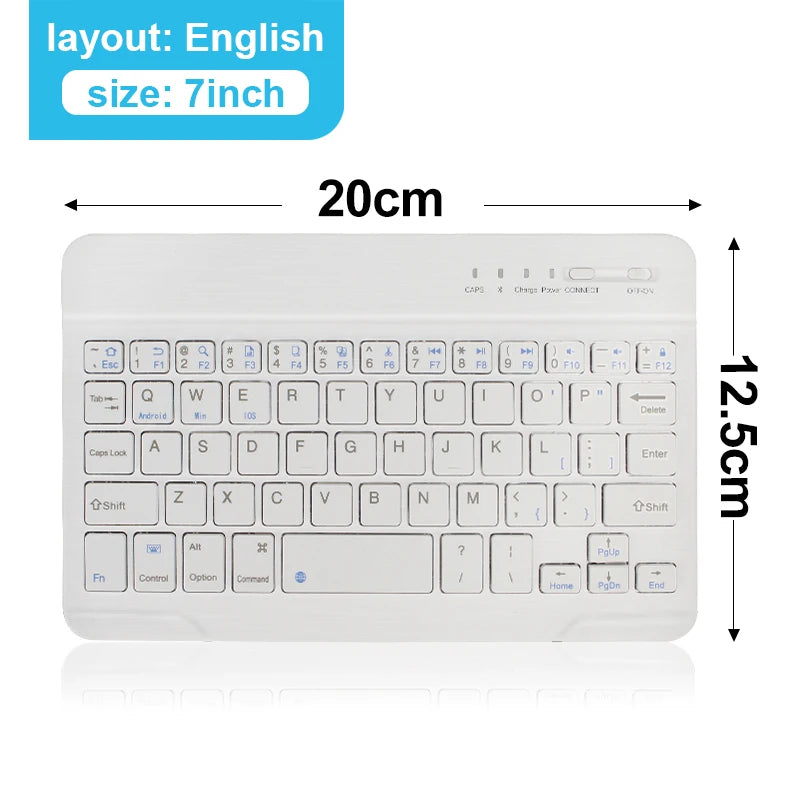 Mini teclado Bluetooth RGB inalámbrico de 10 inch con retroiluminación, panel táctil y compatibilidad con IOS, Android, Windows e iPad