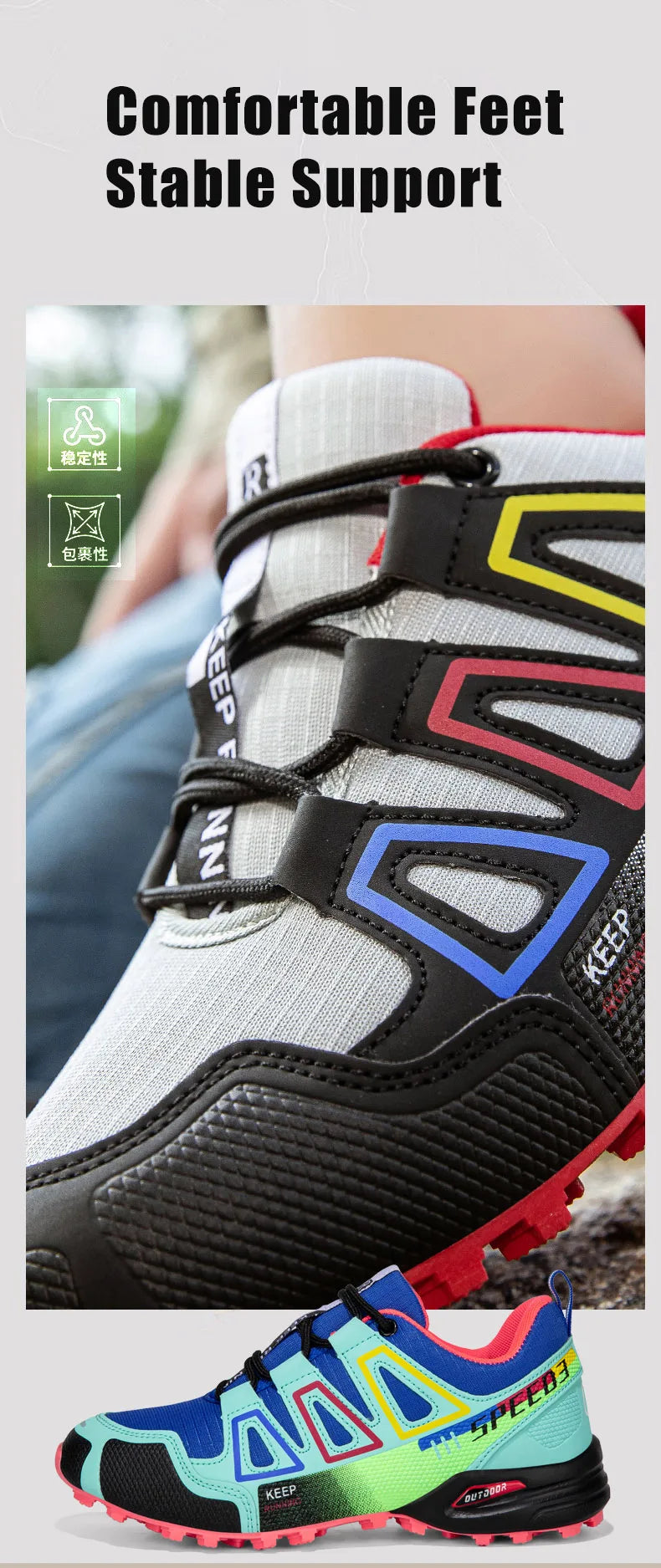 Women's Waterproof Hiking Shoes Outdoor Sports Shoes Women's Walking Travel Sports Shoes Bicycle Sports Shoes Running Sports Sho