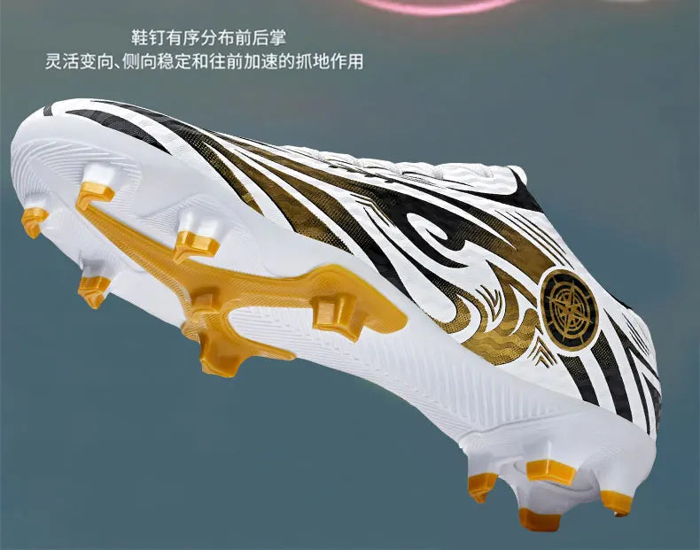 Original Soccer Cleats Man Training Shoes Outdoor Non-slip Children's Football Shoes Long Spikes Men's Futsal Shoes Size 32-45