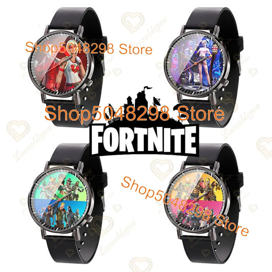 Relógio de Pulso Fortnite para Homem e Mulher, Relógio com Estampado Battle Game, Novidade 2025, Relógio de Quartzo Feminino, Presentes de Aniversário para Crianças