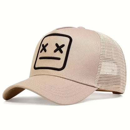 Unisex XX Haftowane czapki z daszkiem typu baseballowego z siateczką, regulowane czapki codzienne, wiosenne i letnie czapki chroniące przed słońcem na świeżym powietrzu