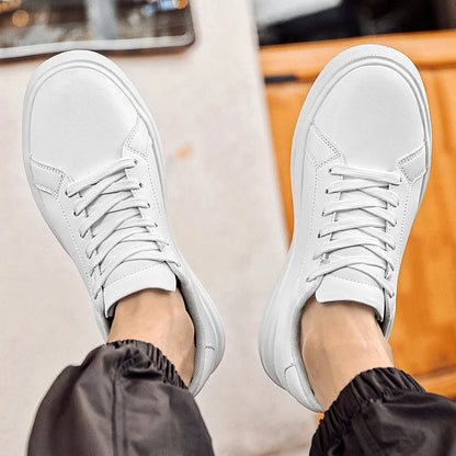 New Men's Sneakers Elevator Shoes Height Increasing Insole 6-10CM High Heels Leather Sport Shoes Men's Shoes