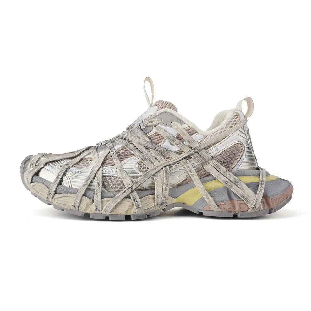 Schoenen met dikke zool voor heren en dames, maat 36-45, Paris 3XL, ‘dad shoes’, lengteverhogend, ademend, stevige schoenen, casual sportschoenen