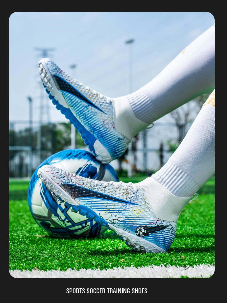 Chaussures de football pour hommes, chaussures de foot pour enfants, crampons de football professionnels pour femmes, chaussures antidérapantes TF/FG, chaussures de sport d'extérieur pour le football