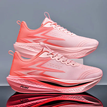 Chaussures de course pour hommes, spécialité marathon ; chaussures de sport légères pour hommes avec semelle en carbone ; baskets de sport confortables et antidérapantes pour femmes