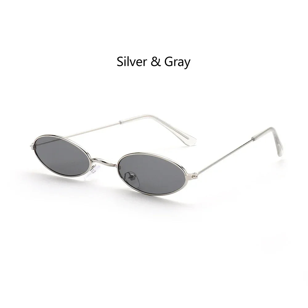 1PC Unisex Retro Small Frame Oval Sunglasses UV400 Fashion Design Sun Glasses Summer Vintage Shades Eyeglasses Accessories