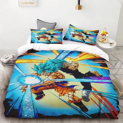 Komplet pościeli Goku Dragon Ball dla nastolatków, poszwa na kołdrę dla dzieci i chłopców, idealny prezent, dekoracja sypialni Queen King