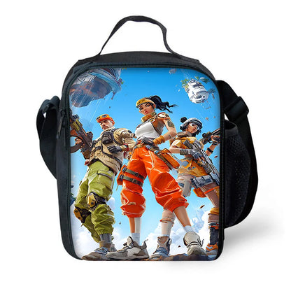 Hot Game FortniteS Child Insulated Large Capacity Bag for Boy and Girl Student Outdoor Picnic Resuable Thermal Cooler Lunch Box