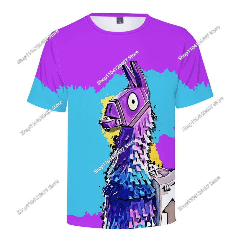 Children's Summer T-Shirt Battle Royale Fortnite Hero Victory 3D T-shirt Tees Boys Girls Baby Clothes