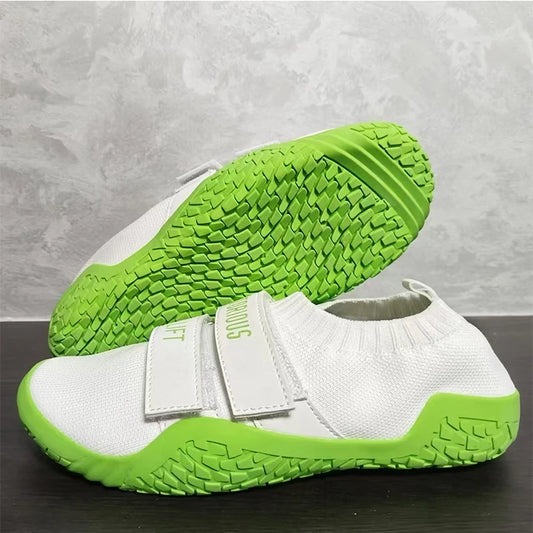 New Large Size Unisex Gym Lightweight Sports Hard Pull Squat Training Shoes Pro Hook & Loop Weightlifting Shoes 35-46#