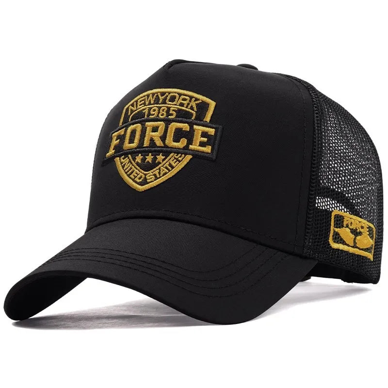 New Men's Summer Sun Hat - Breathable Mesh Baseball Cap, Lightweight UV Protection Snapback, Fashionable Trendy Sports Dad Hat