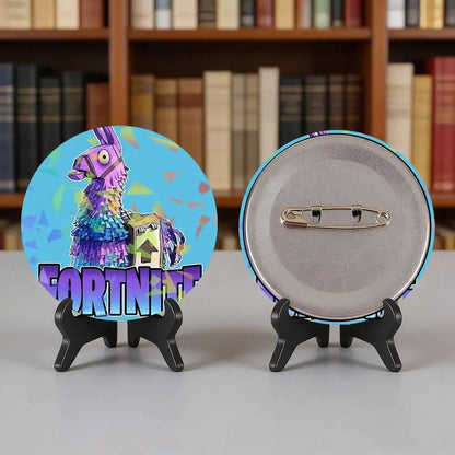 Game F-Fortnite-Logo-Druck für Laser-Abzeichen, Ansteckpin für Rucksack, Kleidung, Hut, Broschen-Dekoration, Kunstgeschenke