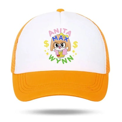 Trendy Anita Max Wynn Foam Trucker Hat Trendy Cute Mesh Snapback Caps Boy Girl Daily Sun Beach Fisherman Cap Female Summer Cap