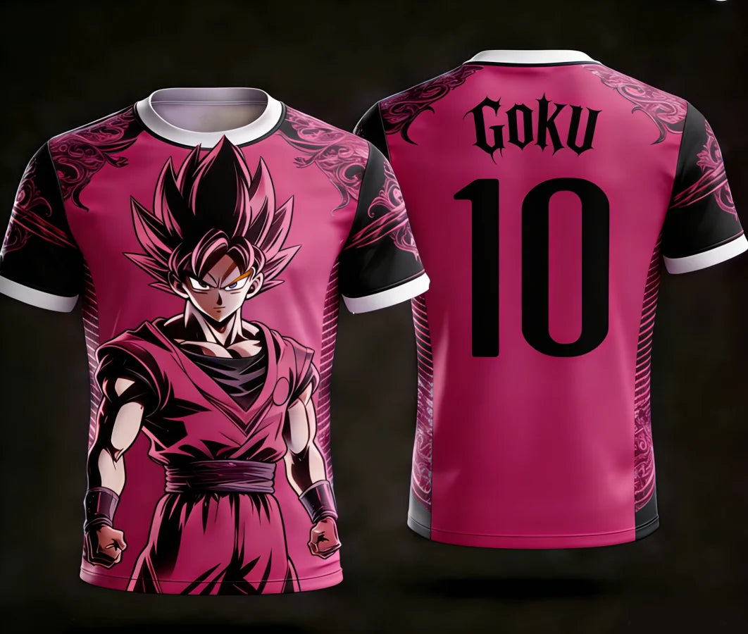 2026 Dragon Ball Official 3D Printed Wukong 10 Training Suit for Parent-child Sports, Quick Drying Fashion Short Sleeved T-shirt