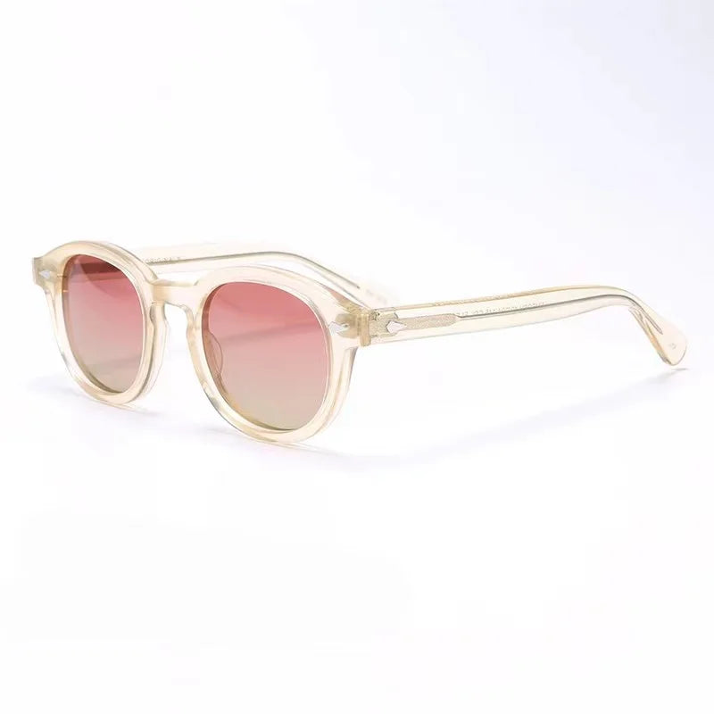 Lunettes de soleil polarisées Johnny Depp LEMTOSH Premium tendance pour homme et femme, montures vintage en acétate, carrées, pour homme et couple