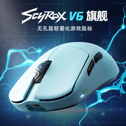SCYROX V6 ikke-porøs trådløs esports-mus 40g 750IPS med 8k-modtager, hurtig respons, PixArt 3950, høj kvalitet, 8KHz webdriver